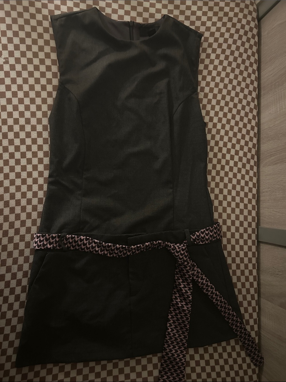 Zara Tie Belt Short Dress Sleeveless Mini